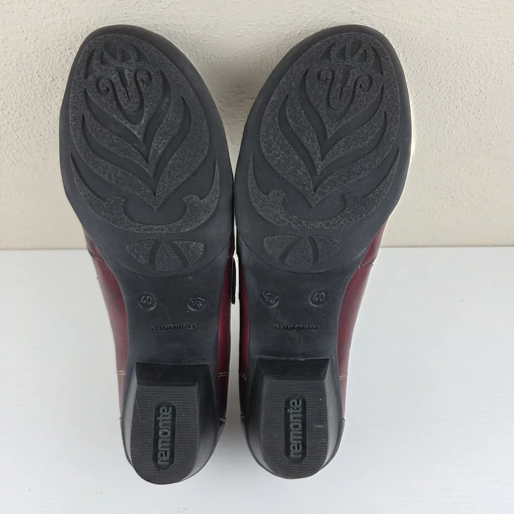 Remonte‎ Womens Multicolor Leather Strap Block Heel Shoes Size US 9.5 EU 40